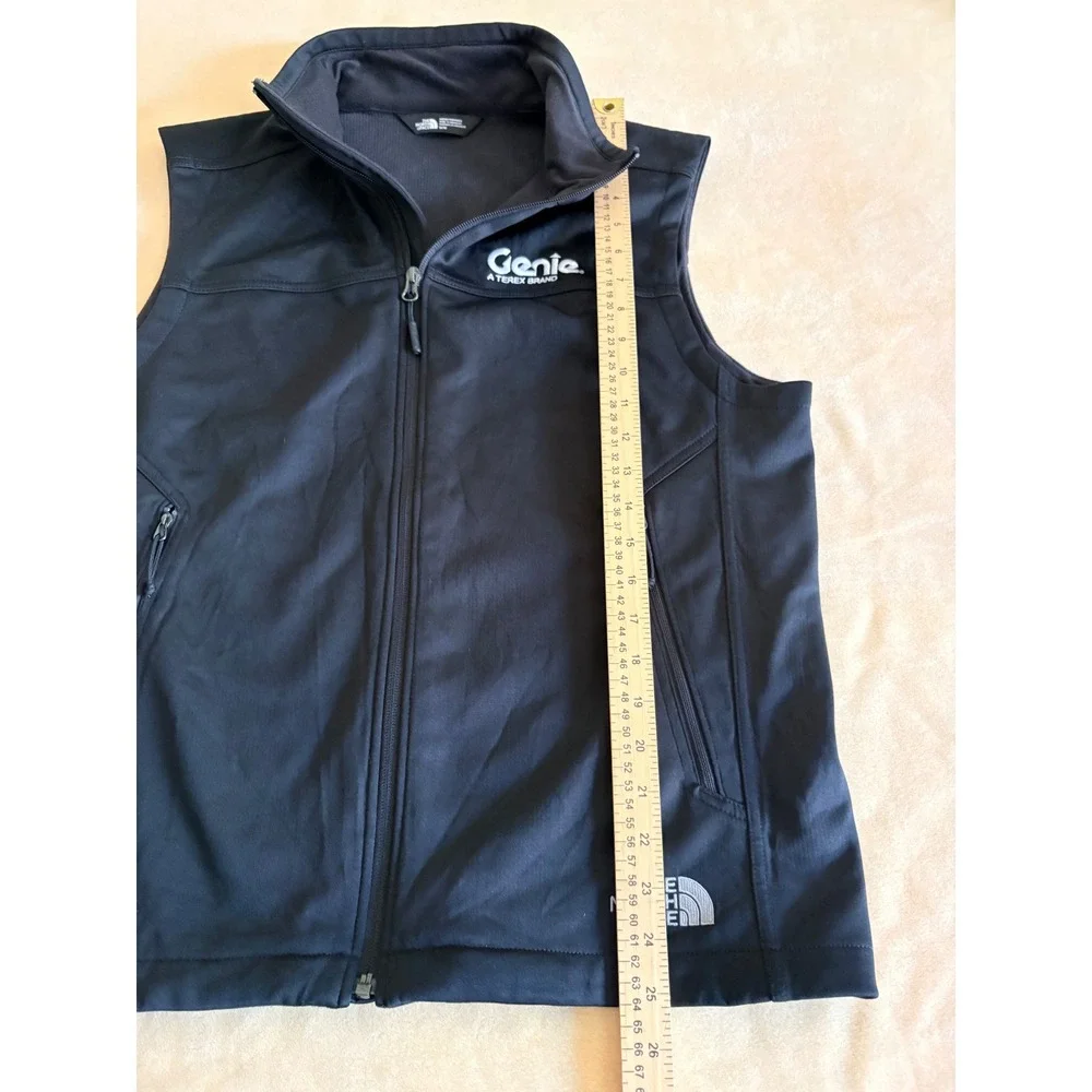 The North Face Mens WindWall Softshell Vest Black Genie Logo Size Medium
